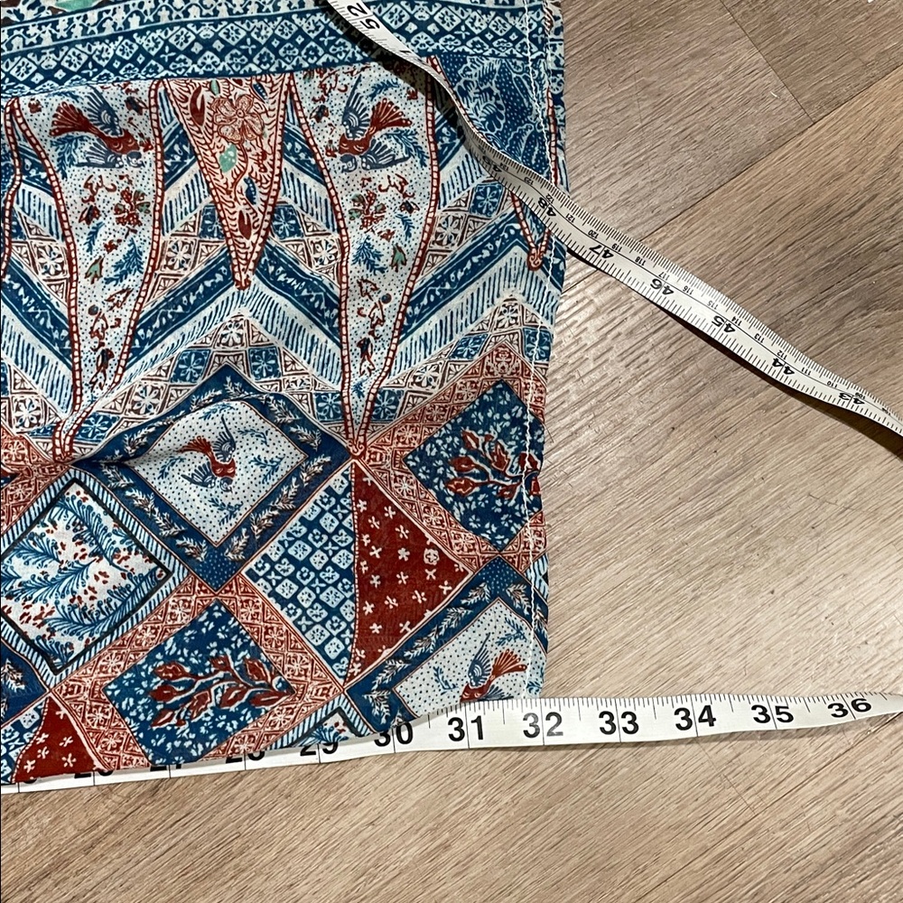 Anthropologie Elevenses Seaflower Patterned Flowy Wide Leg Low Rise Pant - Picture 15 of 16